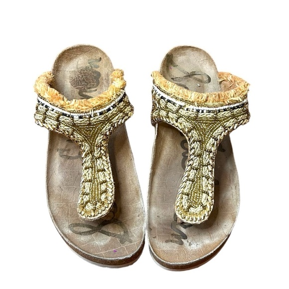 Sam Edelman Olivie Embellished Satin Thong Sandal - Picture 5 of 8